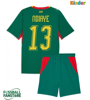 Senegal Iliman Ndiaye #13 Replik Auswärtstrikot Kinder WM 2026 Kurzarm (+ Kurze Hosen)